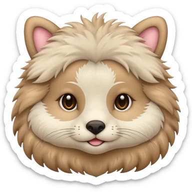 cute animal half sticker