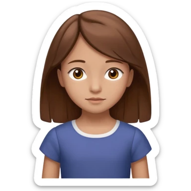Daria whit brown hair and brown eyes a 7 y.o kid sticker