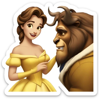 beauty and the beast belle sticker