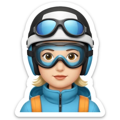 skier sticker