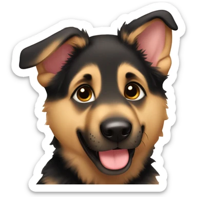 German shepherd puppy sticker