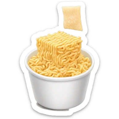 cheesy Cup noodles with rice cakes sticker