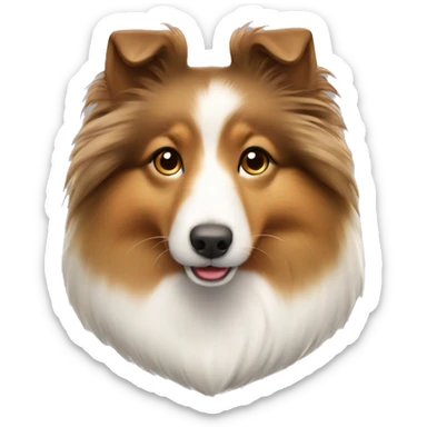 Shetland sheepdog heart sticker