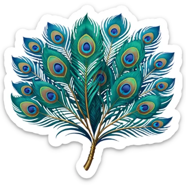 Pls give peacock feather emoji in png format  sticker
