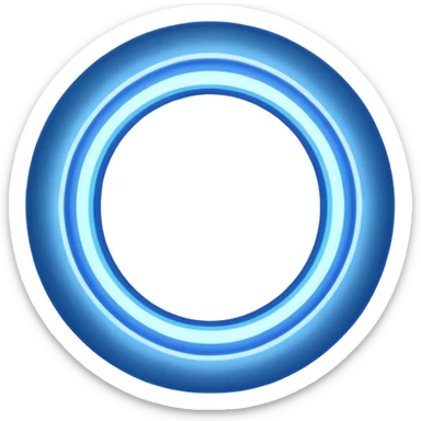 circular blue halo sticker