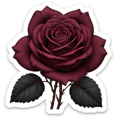 Black rose emoji sticker