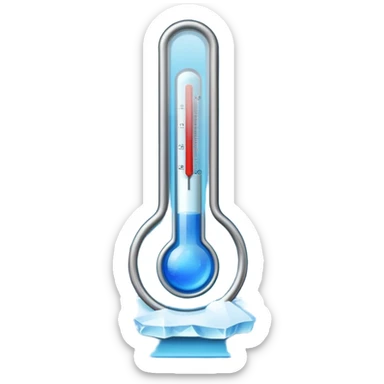 cold ice thermometer only blue color sticker