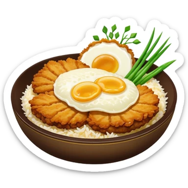 katsudon in a bowl sticker
