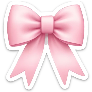light pink bow on light pink bow sticker