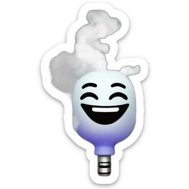 Vape happy with smoke sticker