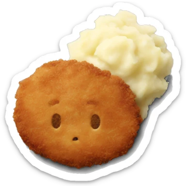 Cutlet with mashed potatoes sticker
