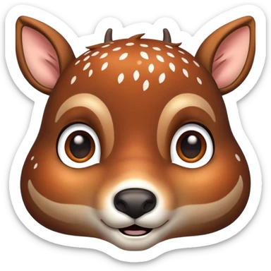 deer Face white dots on Face  sticker