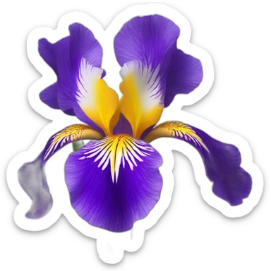Iris flower on mount Olympus sticker