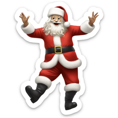 Hyper Realistic pale Dancing Santa  sticker