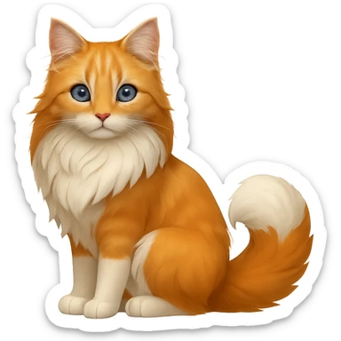 Change the cat's eyes to bright blue, keep the rest the same, with no background sticker