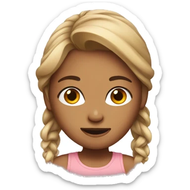 The girl thinks sticker