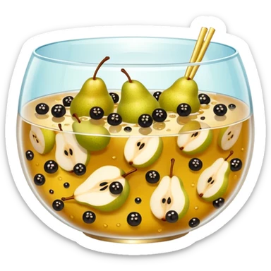 pear and boba soup sticker