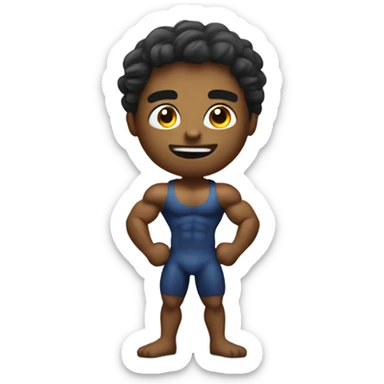 Pip-squeak body builder sticker