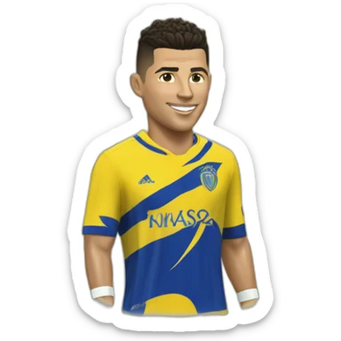 ronaldo on al nassr sticker