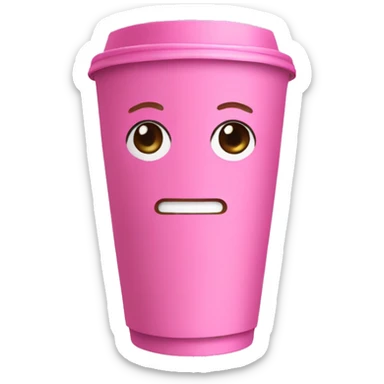 Pink Inés coffee sticker
