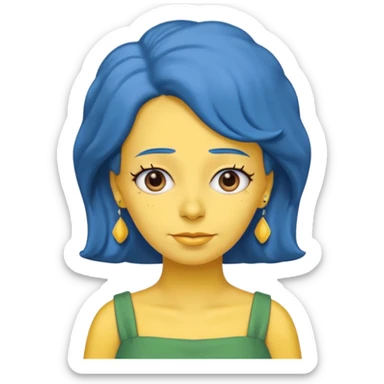 Marge Simpson with complete yellow sticker