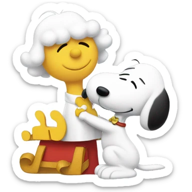 Snoopy and woodstock sticker