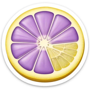Pastel purple lemon slice  sticker