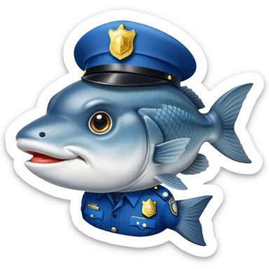 Cod dressed as cop sticker