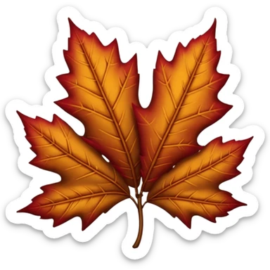 quiero una fucion de pernos y hojas de arbol sticker