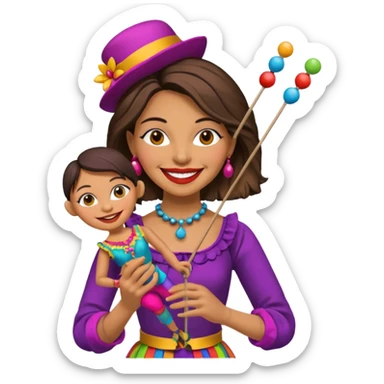 Street Puppet Performer woman sticker