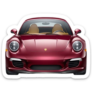 Wine red porsche sticker