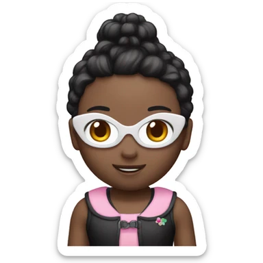 Hello kitty black and happy sticker