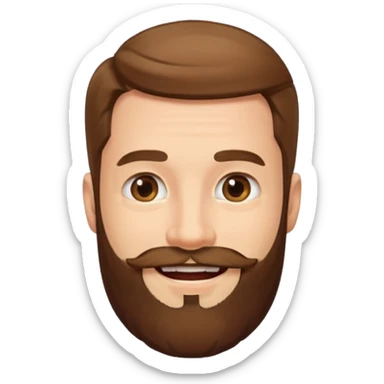 the man with a beard only on his chin sticker