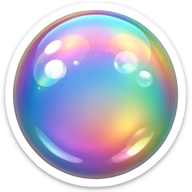 rainbow soap bubble sticker