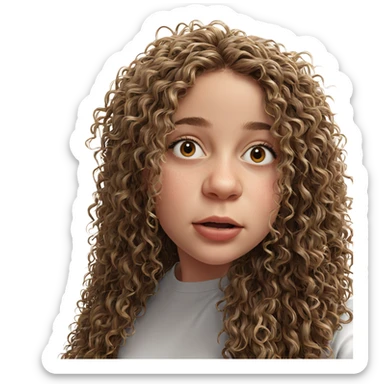 realistic portrait of girl sticker