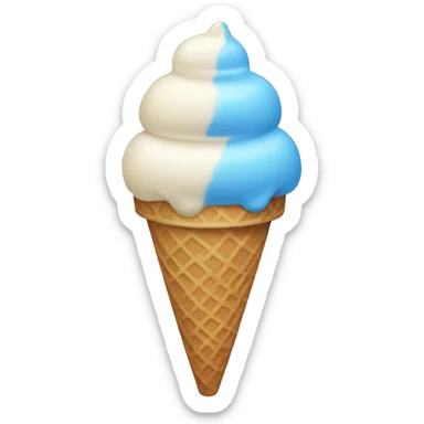 blue ice cream cone sticker