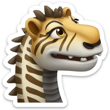 zebra alligator lion animal sticker