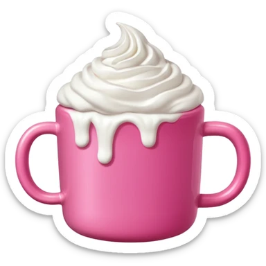 Cioccolata calda rosa aesthetic senza faccia sticker