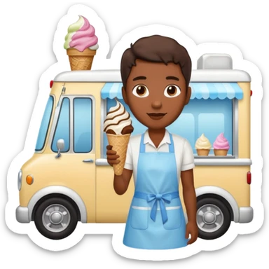 icecream truck server sticker
