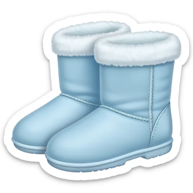 pastel blue baby boots sticker