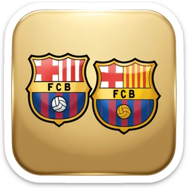 Atletico madrid vs Barcelona club logo sticker