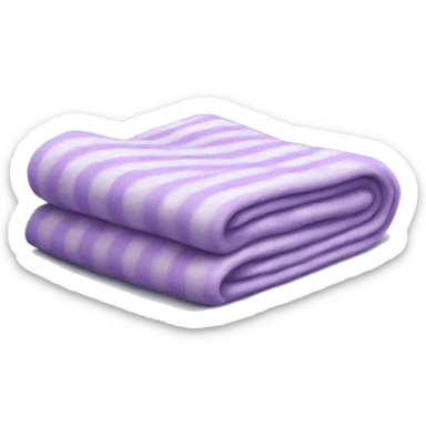 Realistic lilac blankets neatly folded sticker