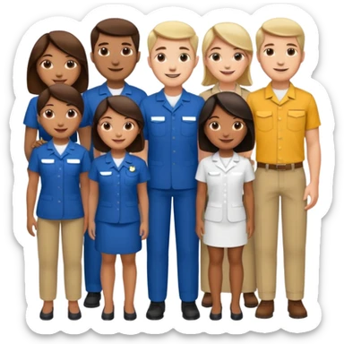 team of a company sticker