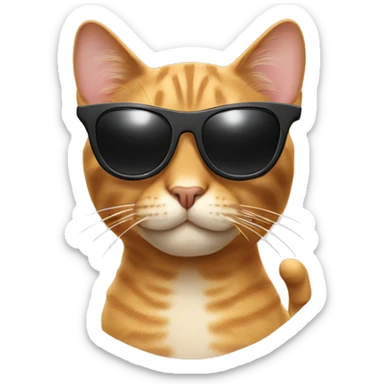 Cat with sunglasses sticker