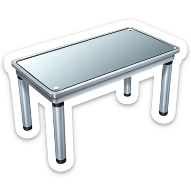 table with mirror sticker