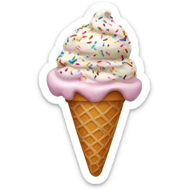ice cream with sprinkles sticker