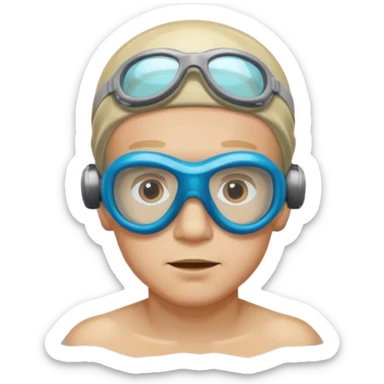 Underwater man face sticker