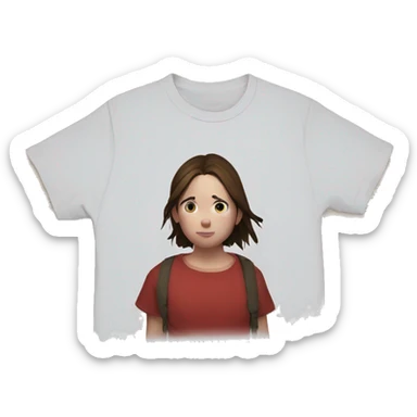 Ellie the last of us red t-shirt Little bit dezoom sticker