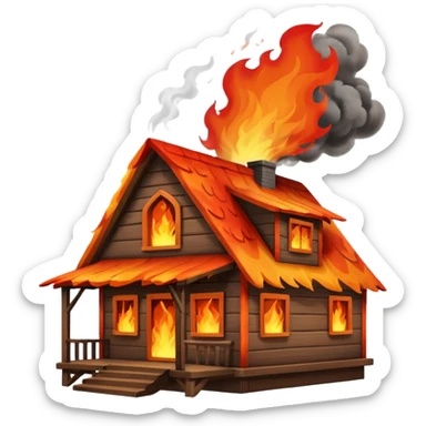house fire sticker