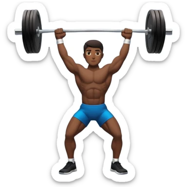 silhouette lifting a light barbell sticker